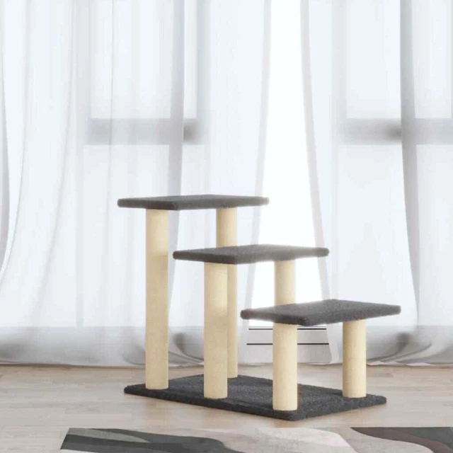 Arbre à chat avec griffoirs en sisal Gris foncé 50,5 cm