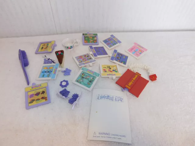 Vintage 1999 Amazing Ally Doll Pamphlet, Game Cards, Cup, Barrettes & More