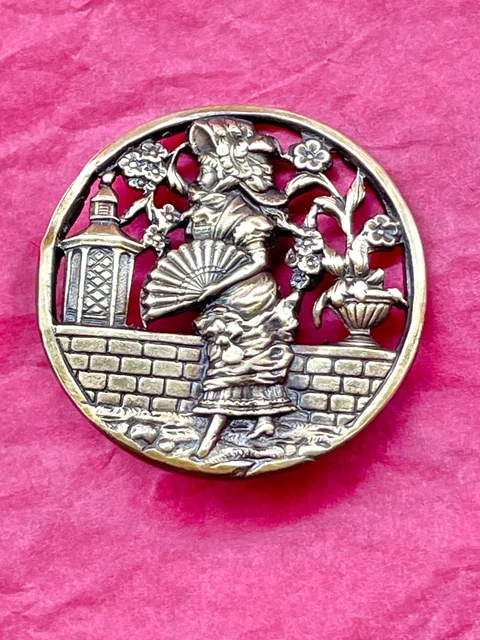 Lot De 7 Boutons Anciens De Couture - Diamètre 2,5 Cm - Couleur Rose - Neufs