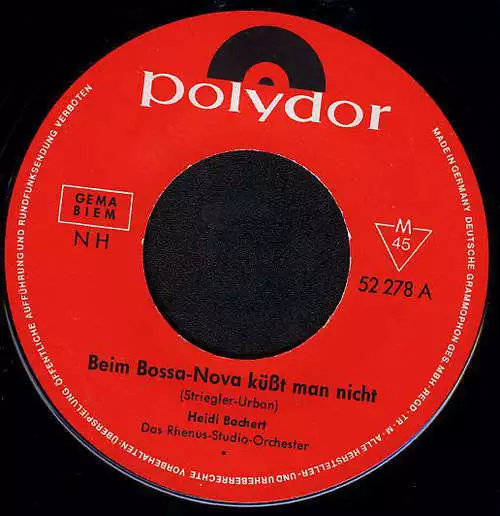 Heidi Bachert - Beim Bossa-Nova Küßt Man 7" Single Mono Vinyl S 2