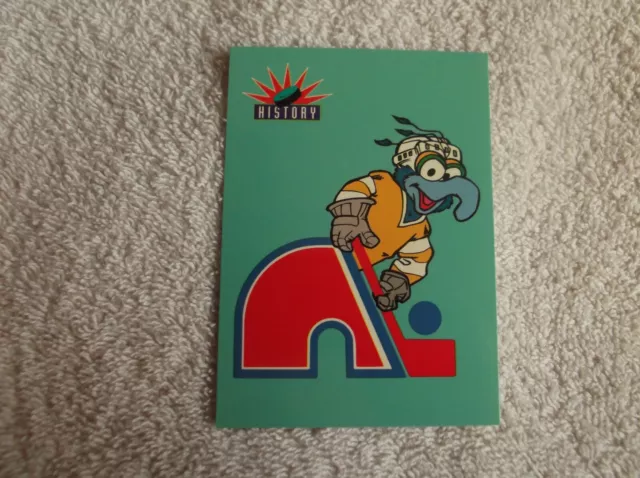 Henson's Muppets Take the Ice: NHL "QUEBEC NORDIQUES HISTORY" #71 Trading Card