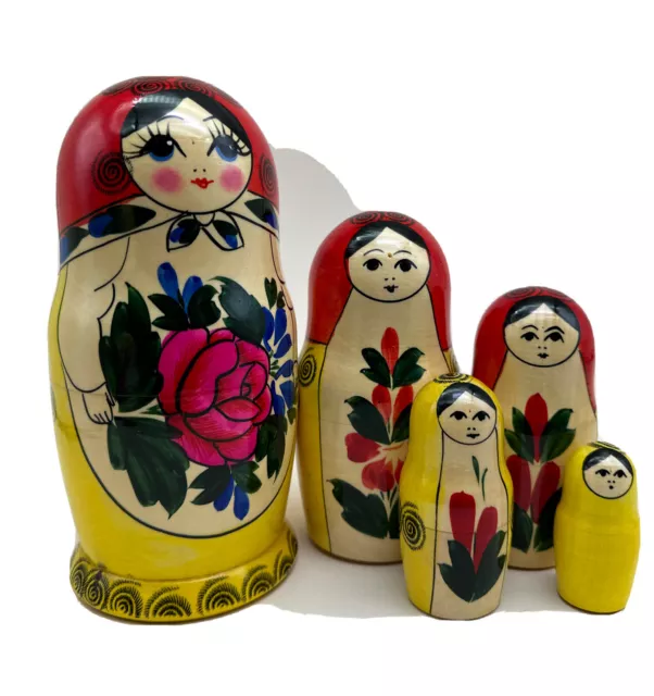 Matroschka 5tlg. Semenov  traditionelle Motiv , 18 cm
