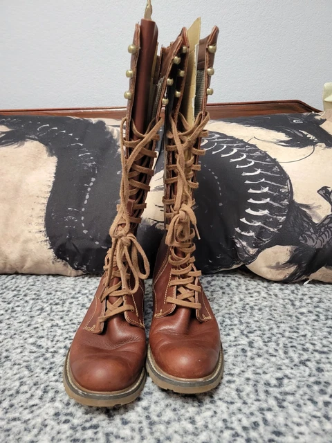 Sebago Saranac Tall Brown Lace up Waterproof Women's Boots Sz 6.5M