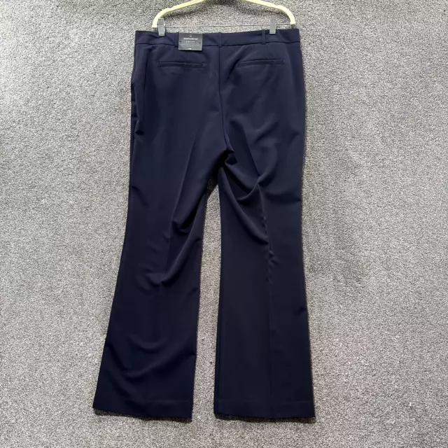 Worthington Trouser Pants 14 Navy Blue Curvy Fit Mid Rise Bootcut Office Career 2