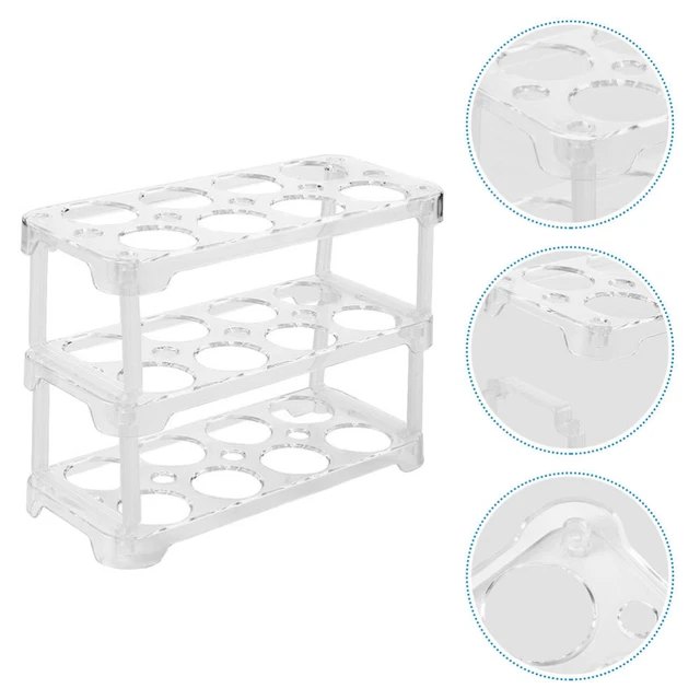 Étagère De Rangement à Œufs 3 Étages En Bambou - Panier Œufs Frais Comptoir Ou Réfrigérateur - Organiseur Cuisine