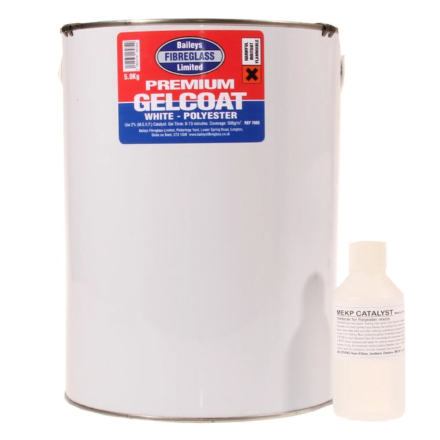 Gelcoat Paint White Gelcoat NO Wax 1-5 Gallons Boats, Cars, RV, Fiberglass Gelcoat With Wax - View #4