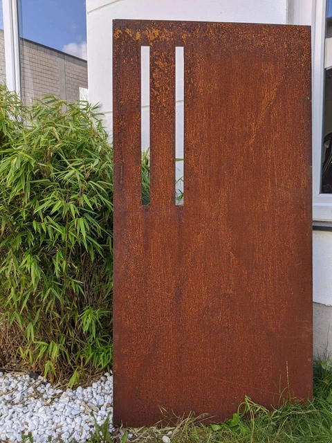 EDELROST GARTEN SICHTSCHUTZWAND aus Metall 1mm Rost Sichtschutz