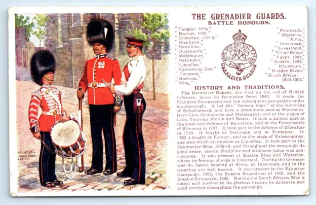 ORIGINAL VINTAGE POSTCARD History & Traditions #32 Grenadier Guards, military