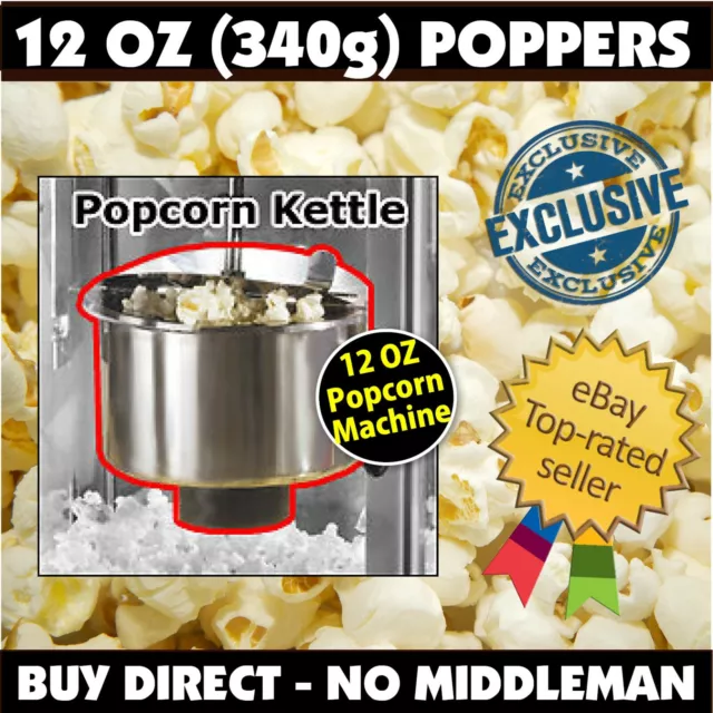 12oz Popcorn Machine Electric Pop Corn Maker Stainless HUGE Events Supplies 3