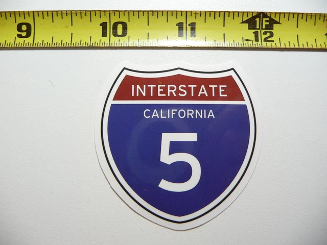 California Interstate 5 I5 Road Sign Decal Sticker Pride State