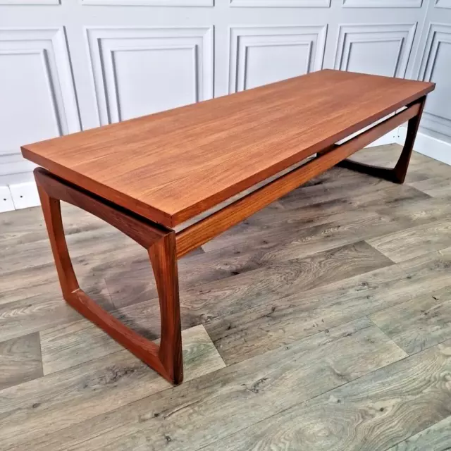 Retro Vintage Mid Century G-Plan Quadrille Range Long John Teak Coffee Table