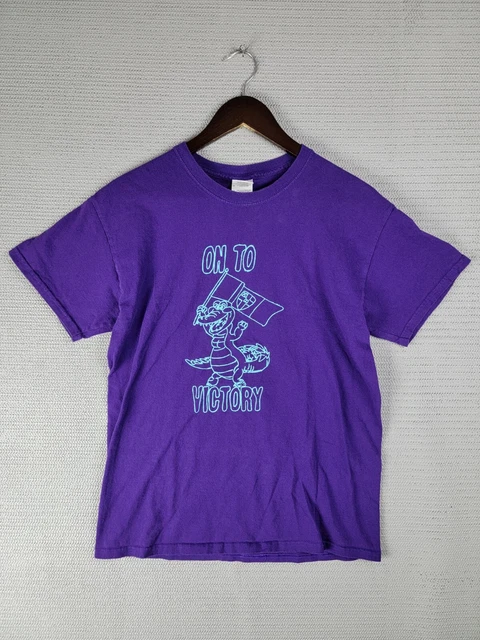 On To Victory crocodile t-shirt cartoon flag cheer size medium