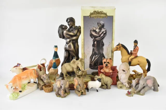 Bundle of x15 Decorative Ornaments Figurines Various Elephants Animals Lovers
