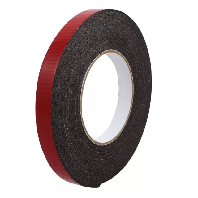 5M 15mm x 3mm a doppio lato adesivo spugna antiurto nastro di schiuma Rosso Nero