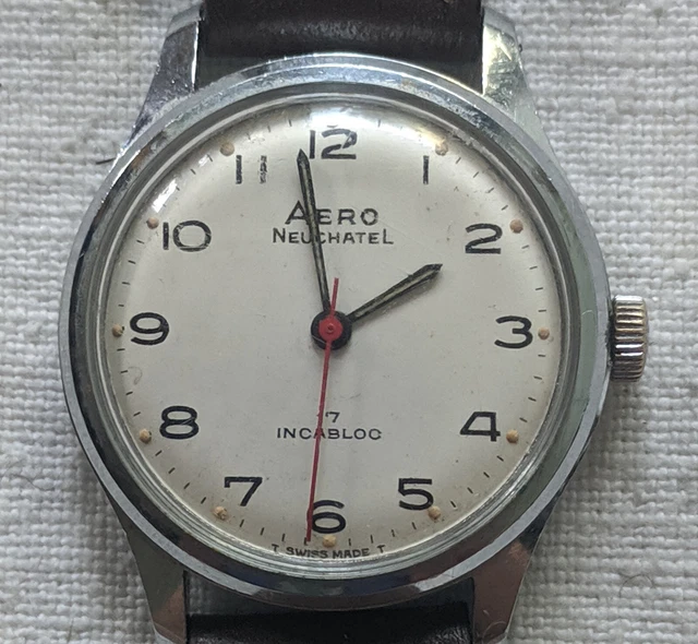 UNISEX VINTAGE WRIST Watch Aero Neuchatel 36.00 PicClick UK