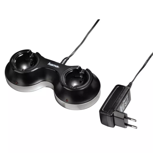 Hama Dual Dock Charger stazione di ricarica caricabatterie di rete per controller PS3 Move