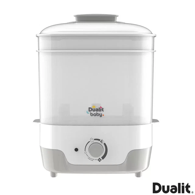 Juego de biberones esterilizadores de vapor recién nacidos secado rápido BPA libre doble blanco 11040
