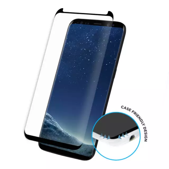 Genuine Tempered Glass Screen Protector For Samsung Galaxy S8 plus Black