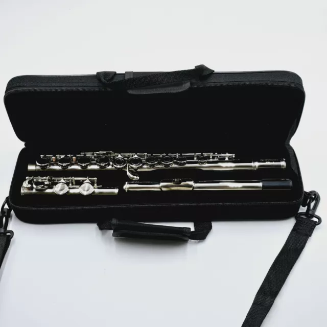 Vangoa VF-1 Closed C Nickel Plated Beginners Student 16 Keys FLUTE with Case