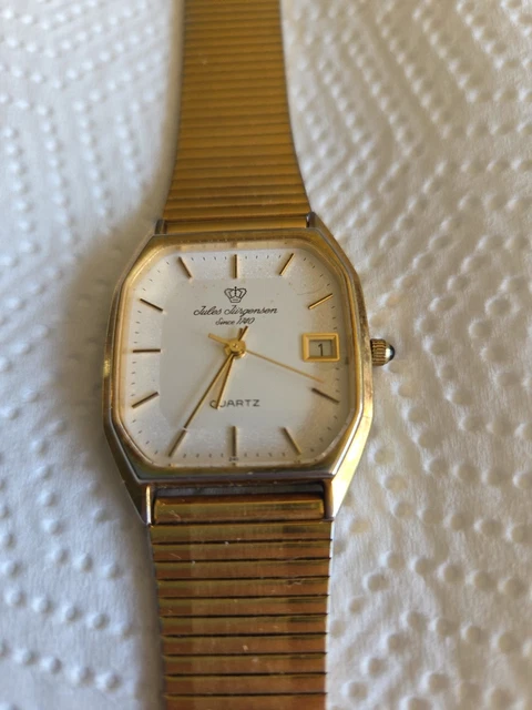 Jules Jurgensen TWU Local 513 Mens Watch 34mm Gold Tone Day Date New Battery Jules Jurgensen TWU Local 513 Mens Watch 34mm Gold Tone Day  main image 3