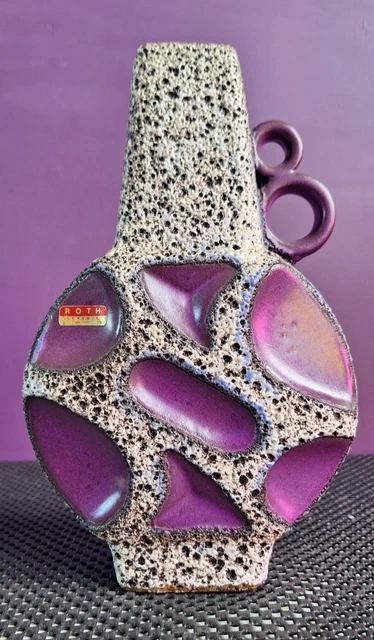 RARE VINTAGE 1970'S Roth Keramik Purple Fat Lava West German WGP