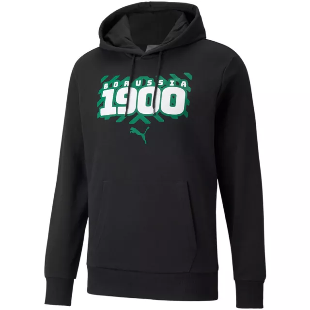 Puma BMG Borussia Mönchengladbach ftbl Core Hoodie schwarz grün Gr. M L XL 3XL