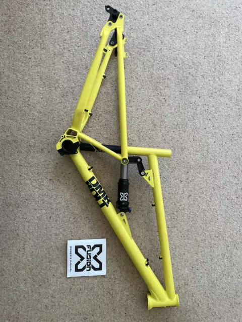 DMR Bolt Bike Frame, Fusion X Suspension Air Shock. Yellow. 13.5”