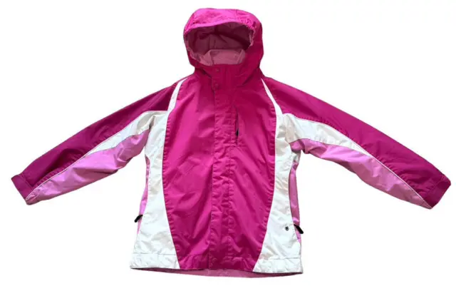 REI Pink 2 in 1 Jacket Removeable Fleece Girls Size S (8) Good Pre-Owned Cond