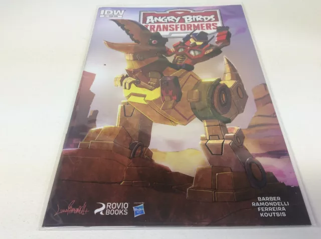 Angry Birds/ Transformers #1 (Idw/2014/Rovio Video Game/Dinobot/Optimus/0918267)