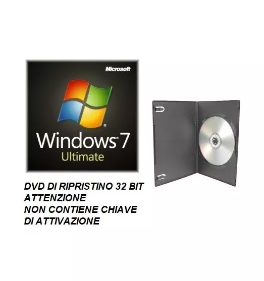 Dvd Windows 7 Copia Ultimate 32 Bit Per Ripristino Non Ha Chiave Di Attivazione