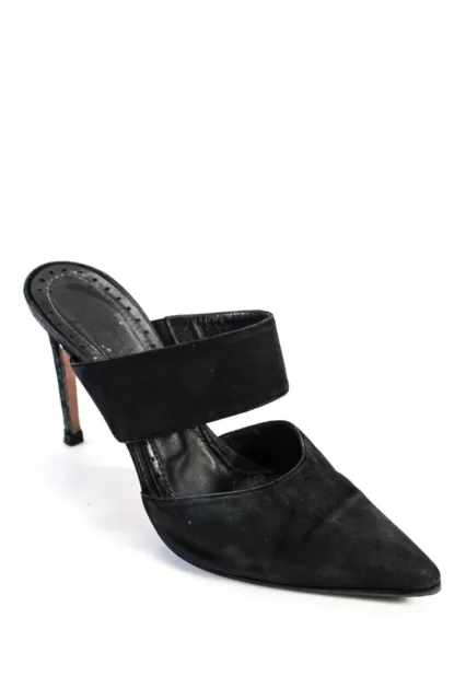 Barneys New York Womens Pointed Toe Slide On Mules Pumps Black Size 36 6