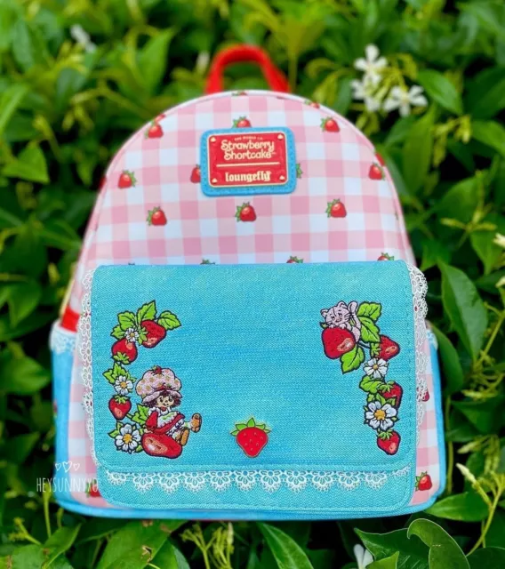 Loungefly Strawberry Shortcake Gingham Scented Mini Backpack