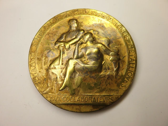 TROISIÈME RÉPUBLIQUE Médaille, Chambre syndicale des grands hôtels fme
