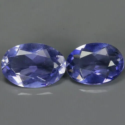 ★★ RARE !! 2 IOLITES VIOLETTES : 0,85 CARAT  ★★ p44.161