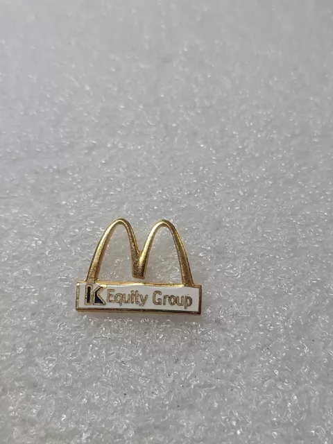 McDonald's K Equity Group Enamel Lapel Pin Gold Toned Single Post Clutch Back