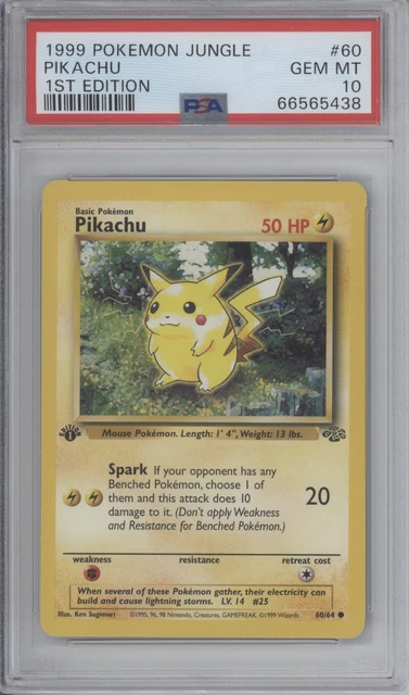 PSA 10 1st Edition Pikachu Jungle #60 Gem Mint Pokemon Card