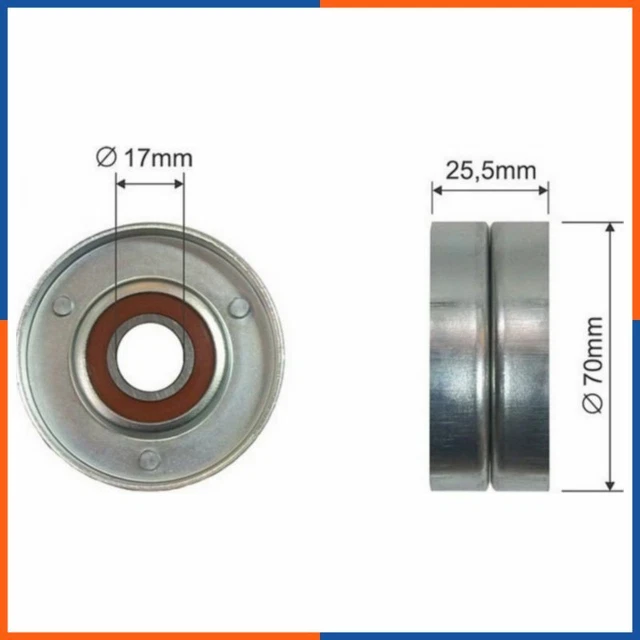 Galet tendeur de courroie d'accessoire pour OPEL | 98005564, N1144039, PB5257