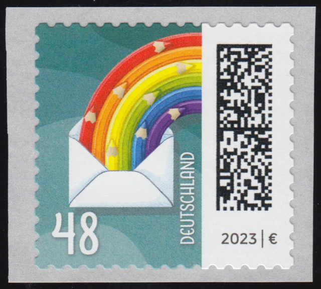 3743 Regenbogenbrief 48 Cent sk aus 500er mit GERADER Nummer **