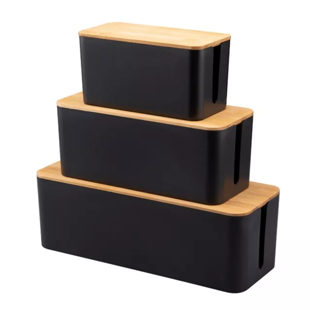 PCB scatola portaoggetti scatola di gestione confezione 3 legno di bambù semplice
