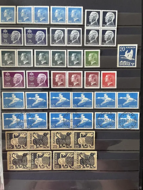 Lot Briefmarken - Schweden / Sverige - gestempelt umgestempelt Nachlass