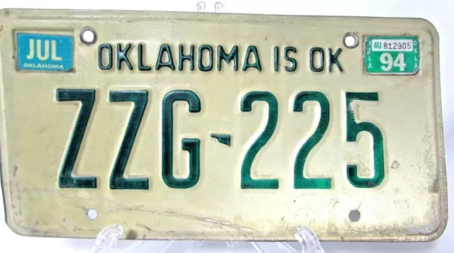 Vintage Oklahoma is OK 1981 Car Truck License Plate ZZG 225 State Tag Tulsa Co