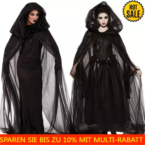 Halloween Fancy Kleid Damen Vampir Horror Cosplay Kostüm Geist Braut Party