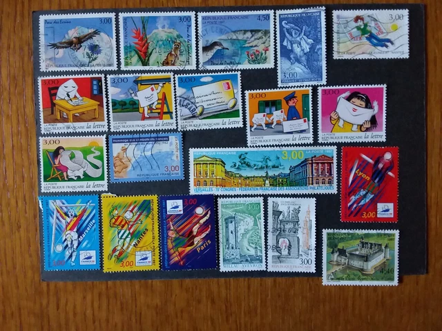 Lot De 43 Timbres France – Mélange Oblitérés Et Neufs – Idéal Collection Débutant