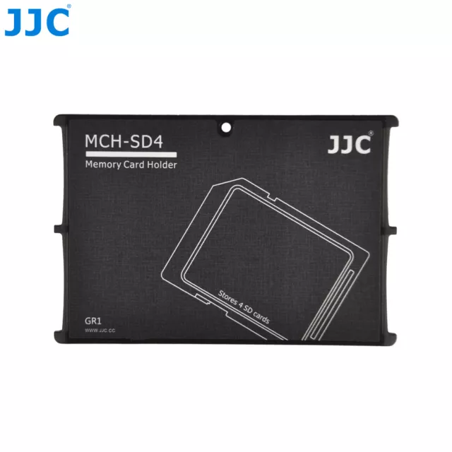 JJC Compact Wallet Memory Card Holder Protective Storage Case for 4 SD Cards