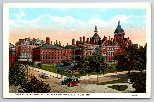 Johns Hopkins Hospital North Broadway Baltimore Maryland MD CURT TEICH Postcard