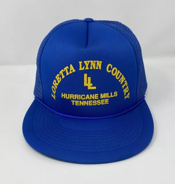 Loretta Lynn Hurricane Mills Tennessee Snapback Trucker Rope Hat Blue Cap TN