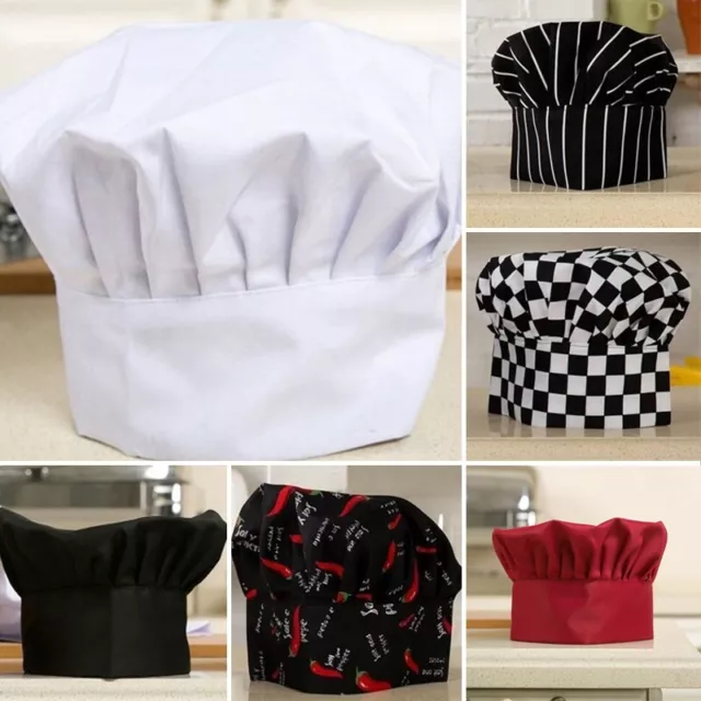 Men Comfortable Cook Adjustable Kitchen Baker Chef Elastic-Cap Hat Catering New