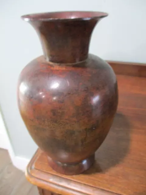 flared top hammered copper India 9.5'' centerpiece table vase