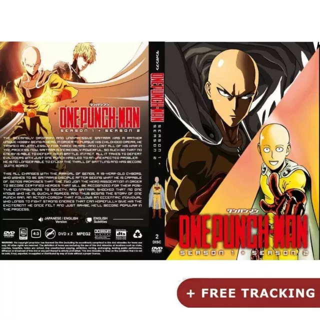 ONE PUNCH MAN SEA 1-2 Vol.1-24 End + Special +ROAD TO HERO ANIME DVD  ENGLISH DUB