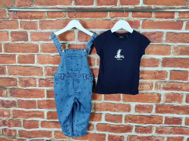 T-Shirt Donna Bundle Età 2-3 Anni Zara Next Denim Lungo Unicorno 98Cm